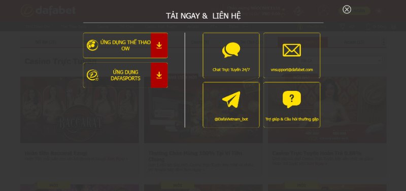 Dafabet - Nhà cái cá cược hàng đầu châu Á hiện nay 8 Cược Thủ Được Hỗ Trợ Thông Qua Rất Nhiều Phương Thức Khác Nhau