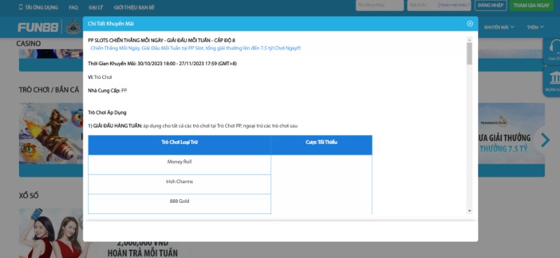 Khuyến mãi Fun88 - Đa dạng sự kiện siêu khủng tại nhà cái 19 Khuyến Mãi Fun88 - Cơn Mưa Giải Thưởng Tại Pp Slots