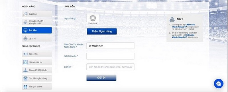 Hướng dẫn nạp tiền BK8 dễ nhớ, dễ thực hiện cho tân thủ 3 Rút Tiền Bk8 Về Ngân Hàng Diễn Ra Nhanh Và Không Mất Phí