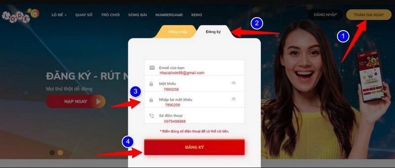 Đăng ký Lode88 - Hướng dẫn các bước thực hiện nhanh chóng 2 Kiểm Tra Và Xác Nhận Đăng Ký Lode88 Khi Thông Tin Hợp Lệ