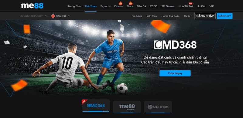 Me88 - Thiên đường cá cược, chơi game hấp dẫn nhất hiện nay 3 Thể Thao