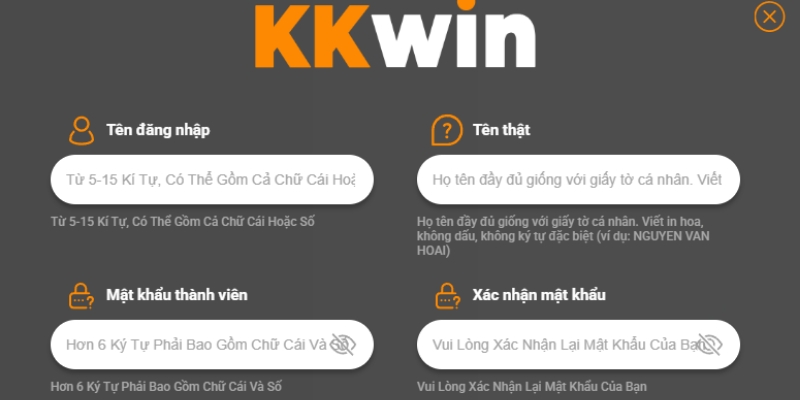 KKWIN - Nhà Cái Cá Cược Trực Tuyến Uy Tín Nhất Việt Nam 4 Quy Trình Tạo Tài Khoản Kkwin